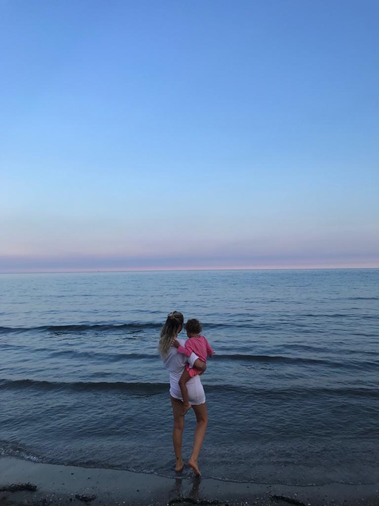 Annachiara con il suo bambino
