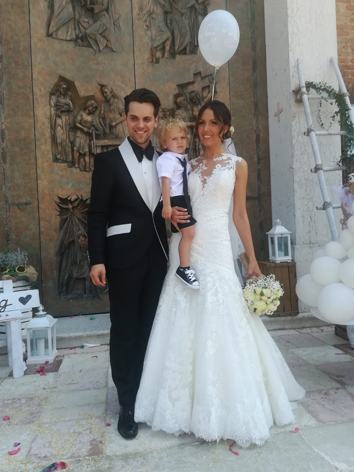 Gloria con Matteo e Alessio