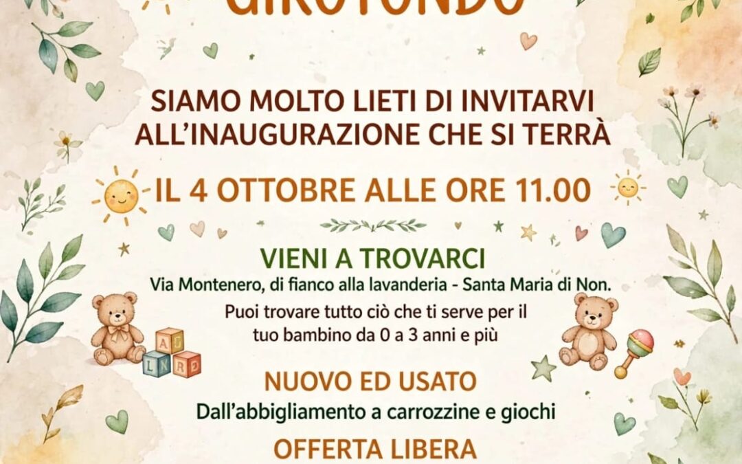 Inaugurazione dello “Spazio Girotondo”: articoli e abbigliamento per la prima infanzia