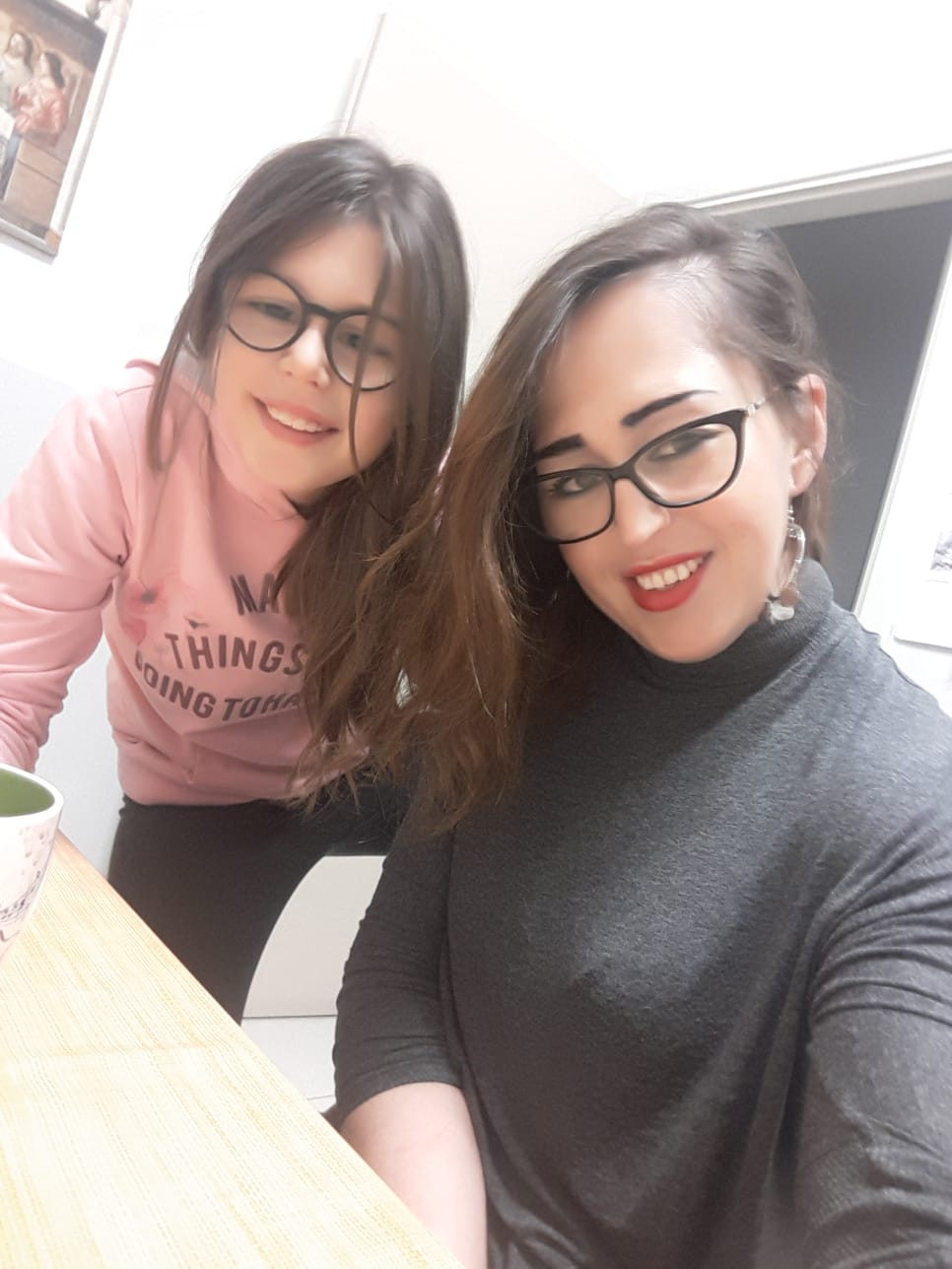 Liliana con il suo bambino