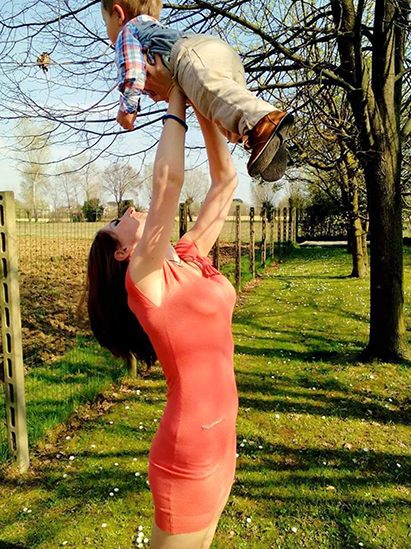Mariella con il piccolo Gioele