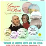 Locandina dello spettacolo “Lorenzo Da Ponte” al Cinema Teatro Aurora di Campodarsego